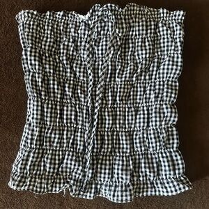 Elegant Black and White Checkered Women's Blouse